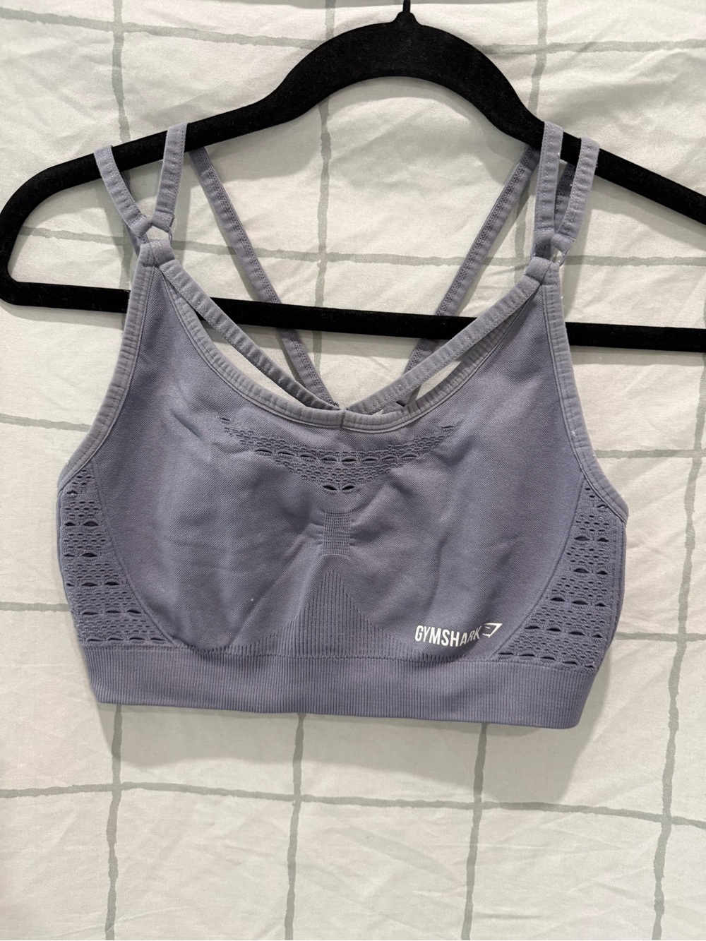 Gymshark Lavender Seamless Double-Strap Sports Bra